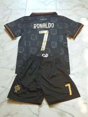 Portugal Ronaldo #7 Third Kit Kids Soccer Jersey Set | Youth Football Uniform